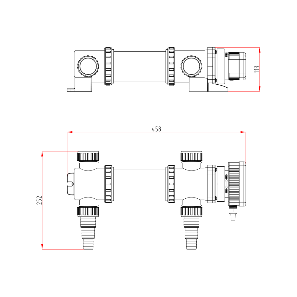 BluClear 18W - Clarificador UV-c - Máx. 3.000 l/h - Con lámpara UV