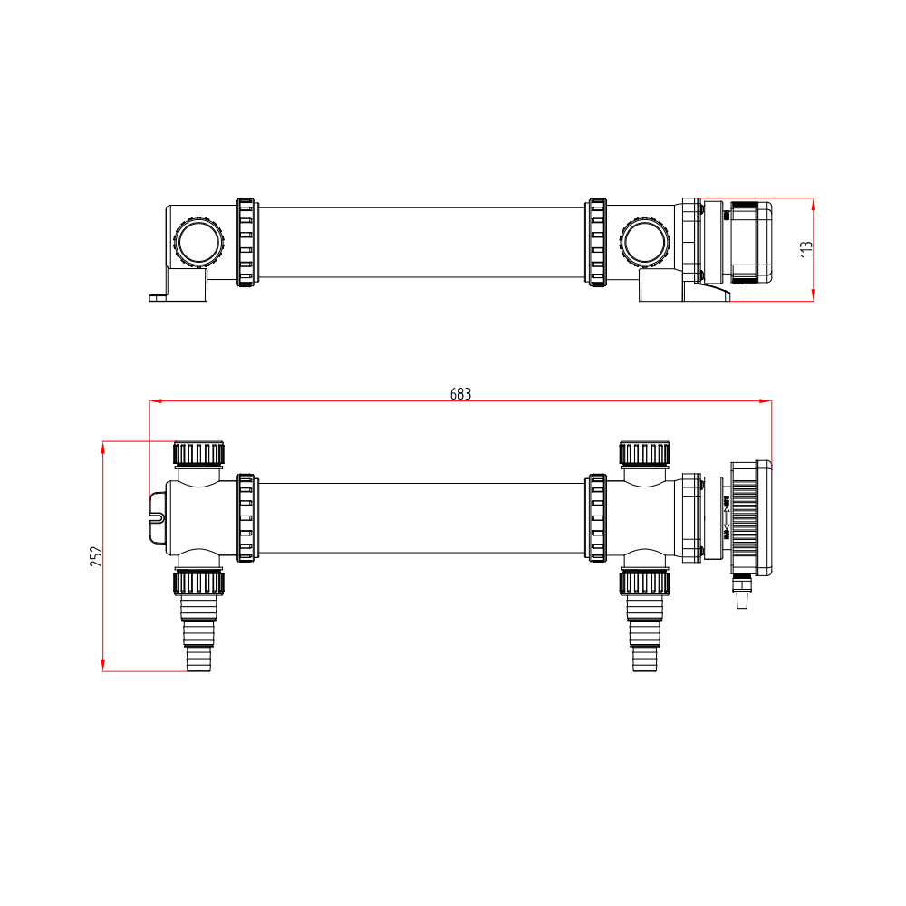 BluClear 55W - Aparato UV-C - Máx. 9.000 l/h - Con lámpara UV