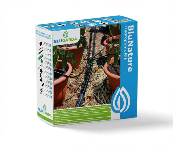 Kit Hidropónico BluNature - Sistema de riego definitivo para huerto o invernadero hasta 160 plantas