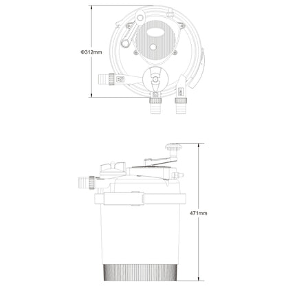 BluPressure 6.000 - Drukfilter met 11W UV-c - Incl. backwash