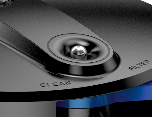 Met vuilindicator voor indicatie wanneer drukfilter te reinigen